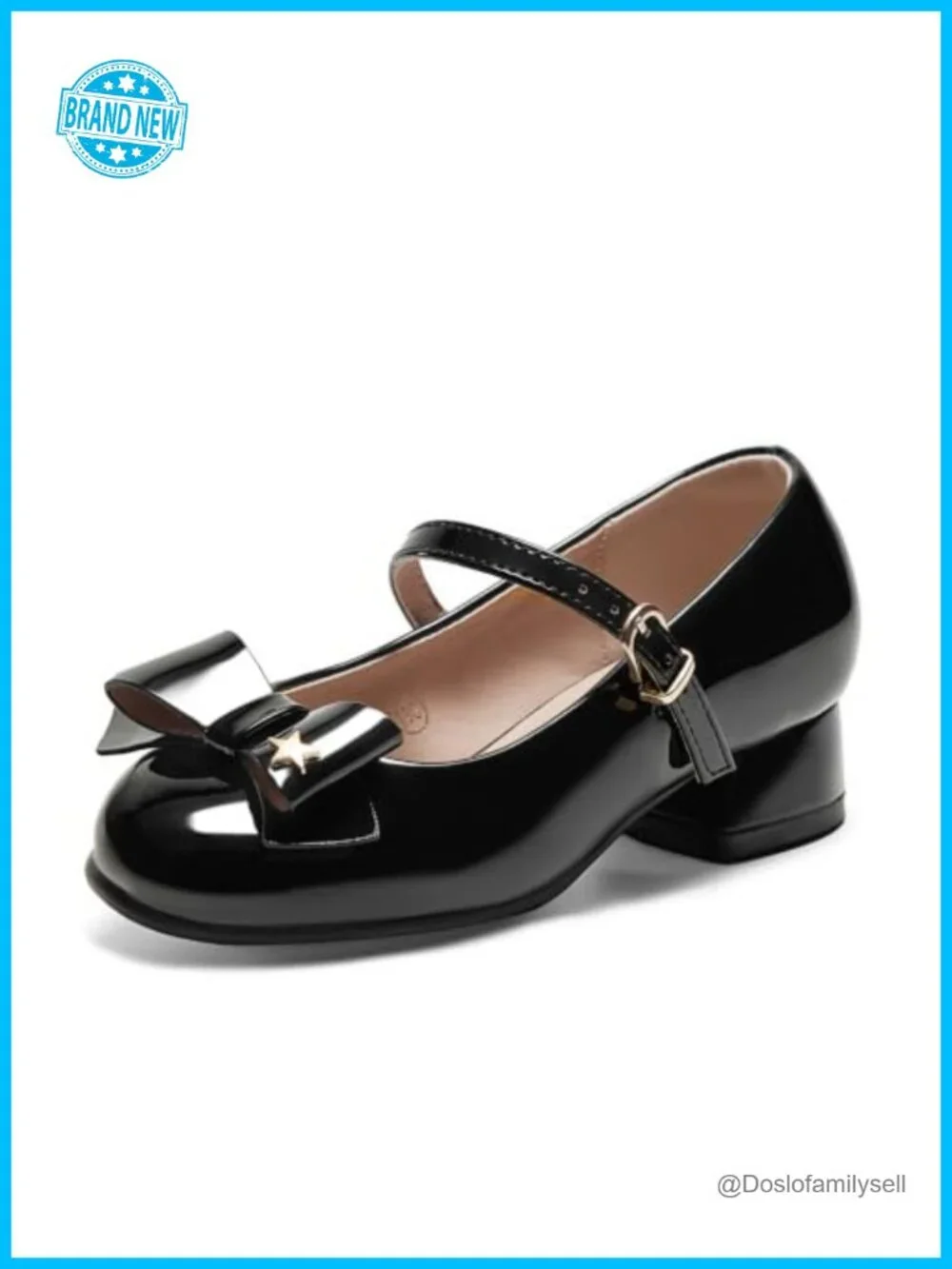 Girls Mary Jane Flats Ankle Strap Dress Shoes Lambskin Insole